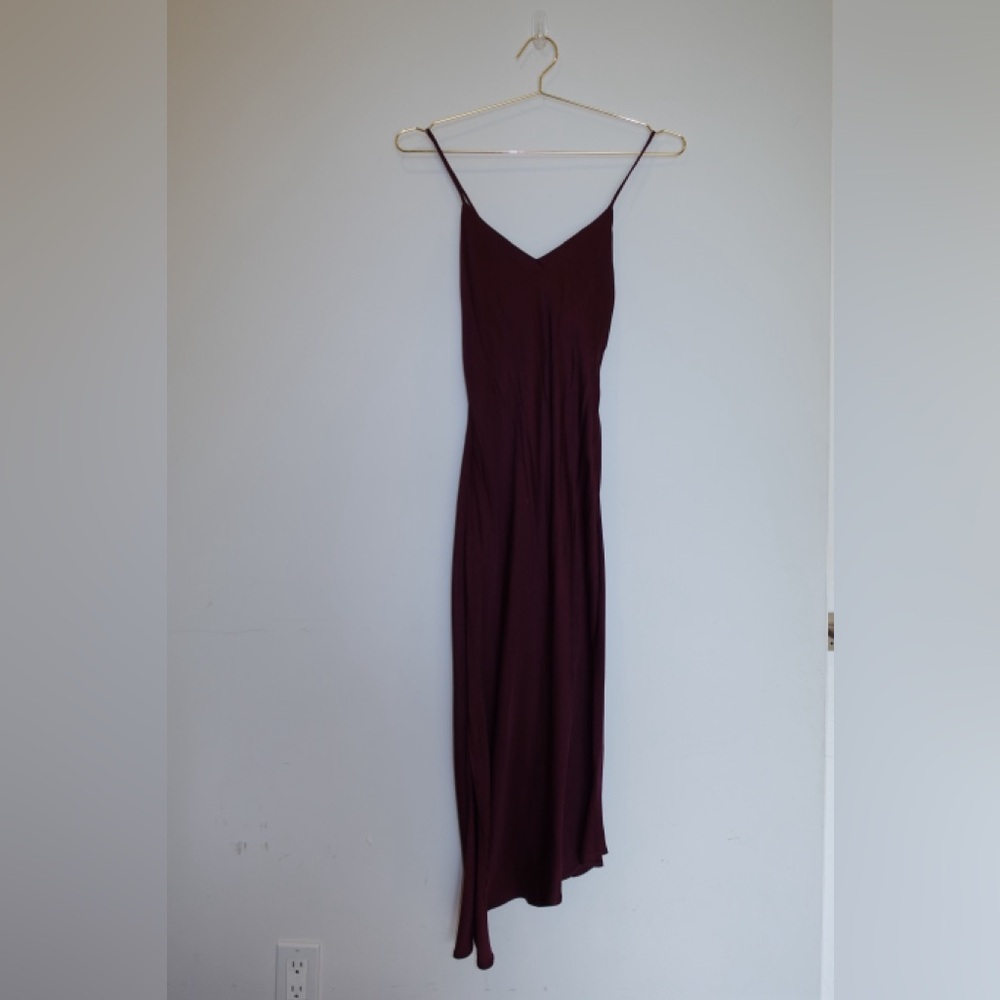 AG Adriano Goldschmied Burgundy Midi Dress